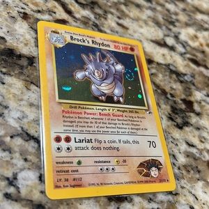 Rare Brock’s Rhydon Pokémon Card